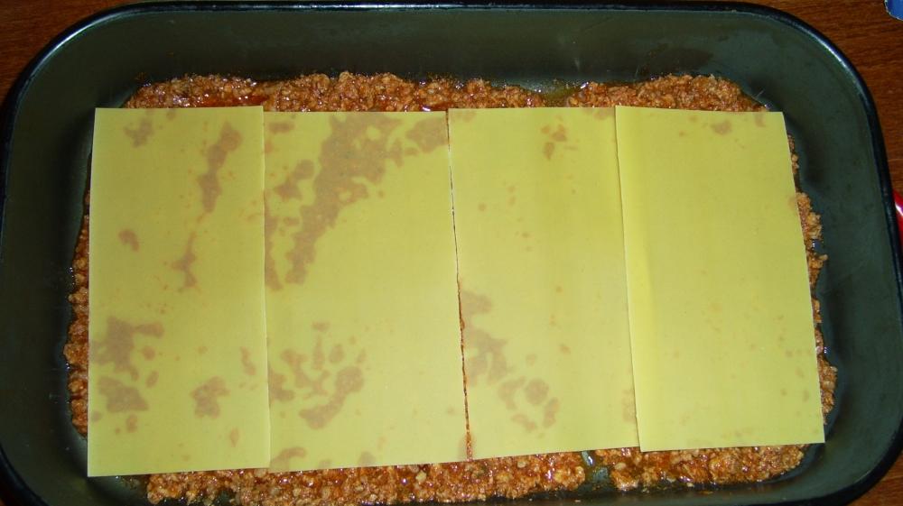 Lasagne tészta tepsiben